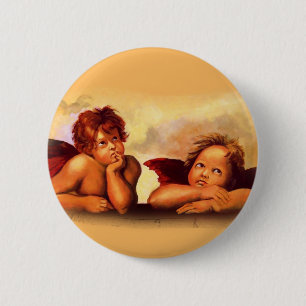 Badge Rond 5 Cm Anges, anges, après Raphael : Illustrations