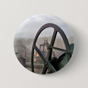 BADGE ROND 5 CM ANGLETERRE VICTORIENNE
