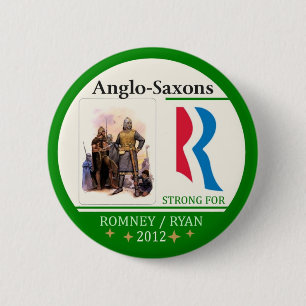 Badge Rond 5 Cm Anglo-Saxon pour Romney Ryan 2012