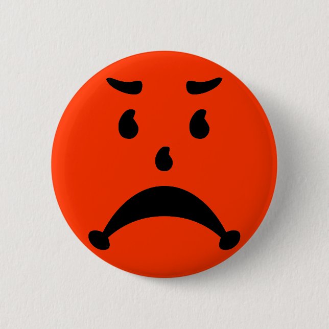 Badge Rond 5 Cm Angry Sad 80s Child Parody (Devant)