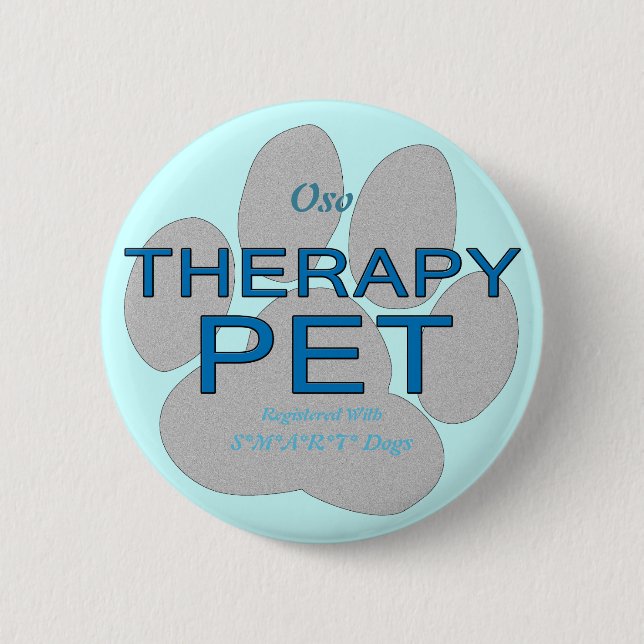 Badge Rond 5 Cm Animal familier de thérapie (Devant)