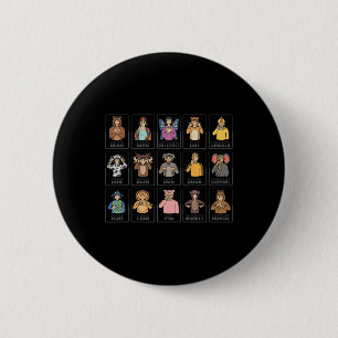 Badge Rond 5 Cm Animaux ASL Gesture à la main Animaux Sourds Perte