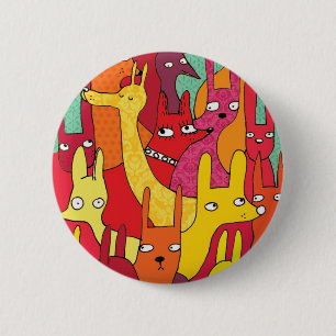 Badge Rond 5 Cm Animaux drôles