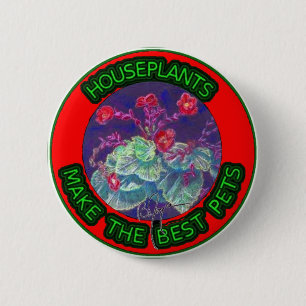 Badge Rond 5 Cm Animaux familiers de plante d'intérieur