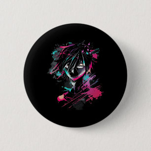Badge Rond 5 Cm Anime Manga Motif Abstraite illustration Anime