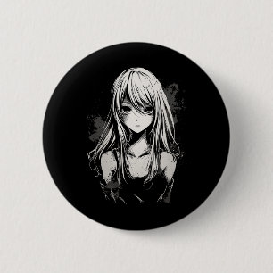 Badge Rond 5 Cm Anime Manga Motif Pixel Art Anime