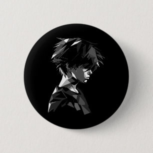 Badge Rond 5 Cm Anime Manga Motif Polygon Art Anime