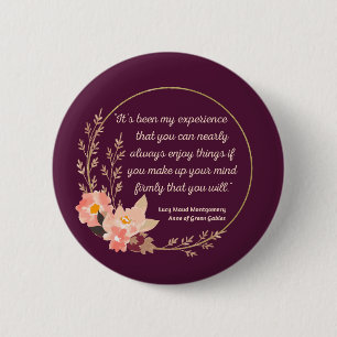 Badge Rond 5 Cm Anne Of Green Gables Citation I - Style mignon