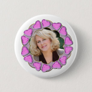 Badge Rond 5 Cm Anneau de coeur