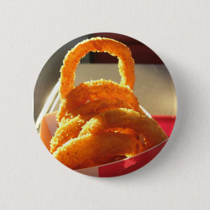 Badge Rond 5 Cm Anneaux d'oignon croustillants