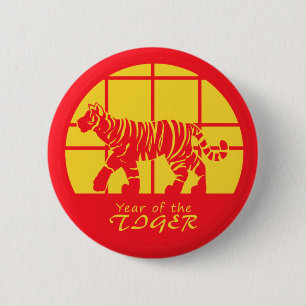 Badge Rond 5 Cm Année du tigre
