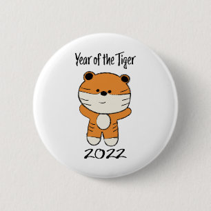 Badge Rond 5 Cm Année du Tigre 2022