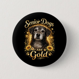 Badge Rond 5 Cm Années dorées, cœurs loyaux