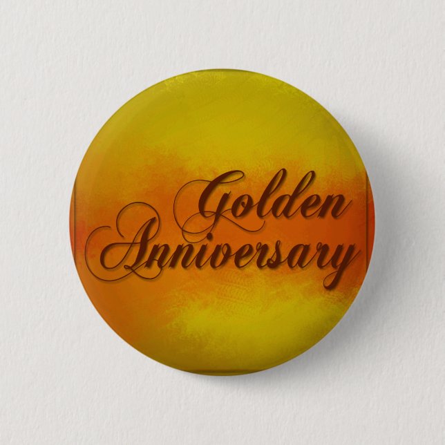 Badge Rond 5 Cm Anniverary d'or (Devant)