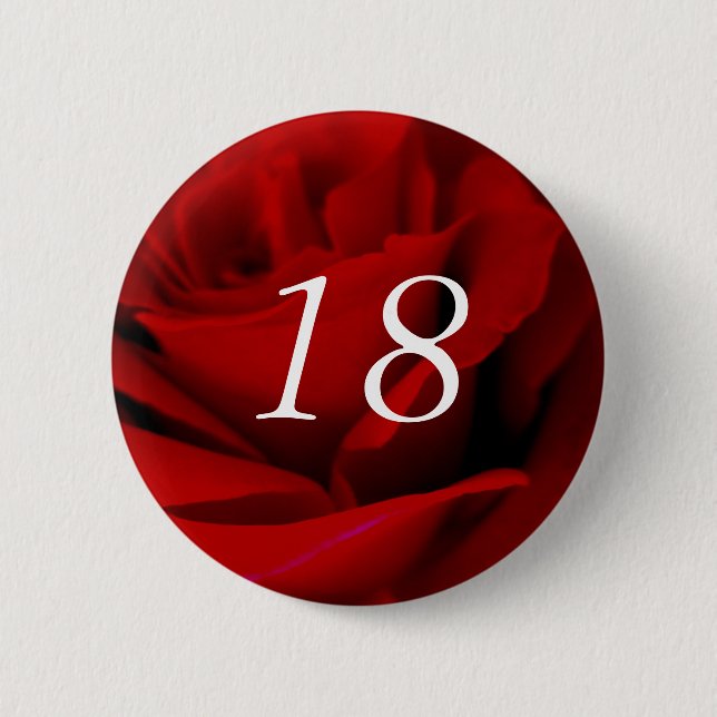 Badge Rond 5 Cm Anniversaire 18 ans (Devant)