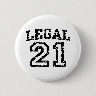 Badge Rond 5 Cm Anniversaire 21 ans