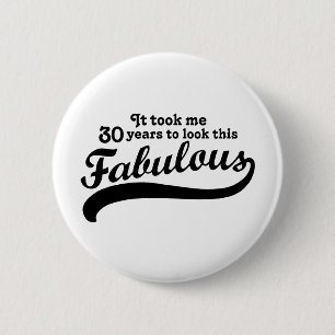 Badge Rond 5 Cm Anniversaire 30 ans