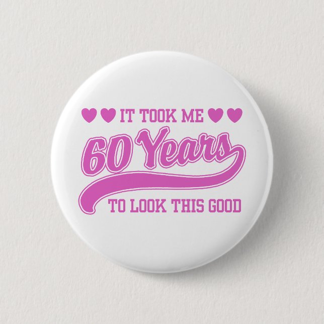 Badge Rond 5 Cm Anniversaire 60 ans (Devant)