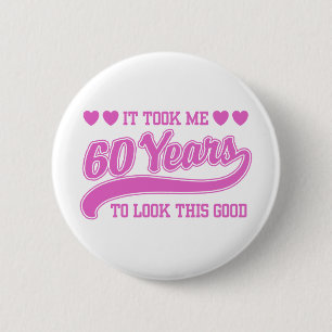 Badge Rond 5 Cm Anniversaire 60 ans