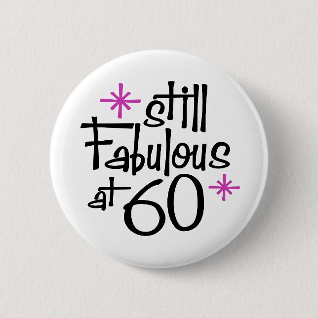 Badge Rond 5 Cm Anniversaire 60 ans (Devant)