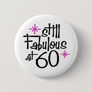 Badge Rond 5 Cm Anniversaire 60 ans