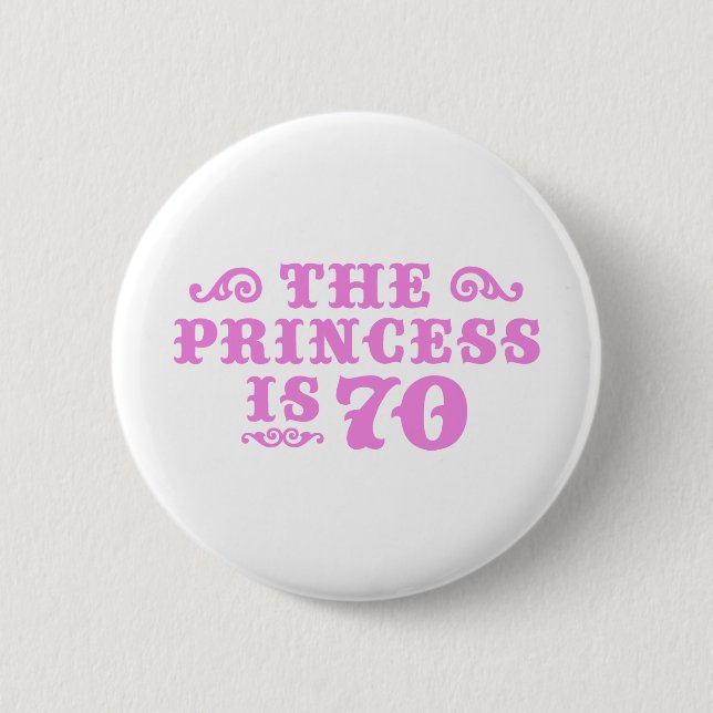 Badge Rond 5 Cm Anniversaire 70 ans (Devant)