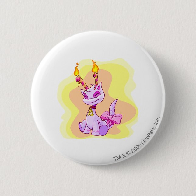 Badge Rond 5 Cm Anniversaire Aisha (Devant)