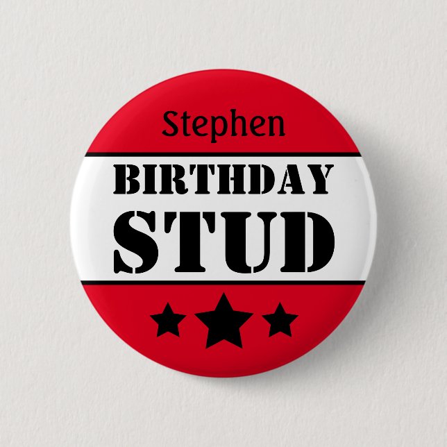 Badge Rond 5 Cm Anniversaire Bouché Personnalisé (Devant)