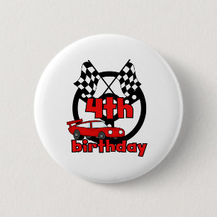 Badge Rond 5 Cm Anniversaire de courses d'automobiles 4ème