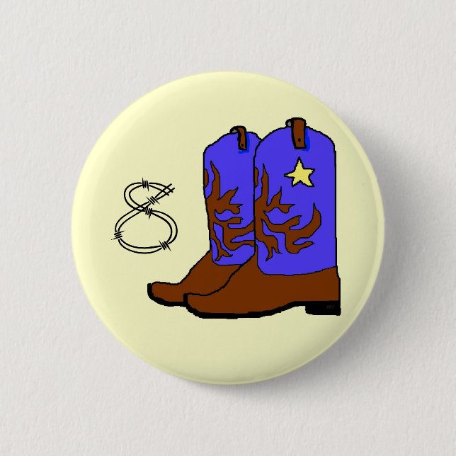Badge Rond 5 Cm Anniversaire des Bottes (Devant)