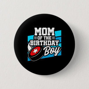 Badge Rond 5 Cm Anniversaire du hockey - Anniversaire maman - Garç