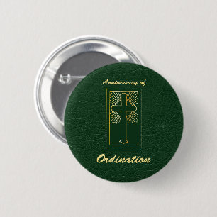 Badge Rond 5 Cm Anniversaire du prêtre de l'ordination