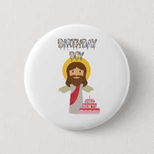 Badge Rond 5 Cm anniversaire garçon jesus noël