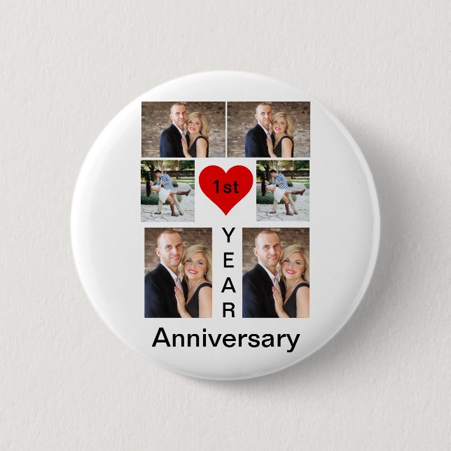 Badge Rond 5 Cm Anniversaire tendance moderne personnalisé (Devant)