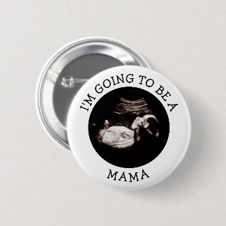 Badge Rond 5 Cm Annonce de Grossesse | Image échographie Baby Show