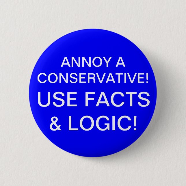 BADGE ROND 5 CM ANNOTER UN CONSERVATEUR ! (Devant)