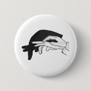 Badge Rond 5 Cm Anteater Silhouette main