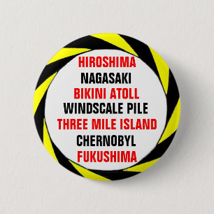 BADGE ROND 5 CM ANTI-ARME NUCLÉAIRE