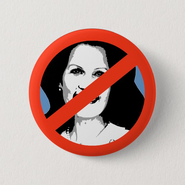 Badge Rond 5 Cm ANTI-BACHMAN : Anti-Michelle Bachman (Devant)