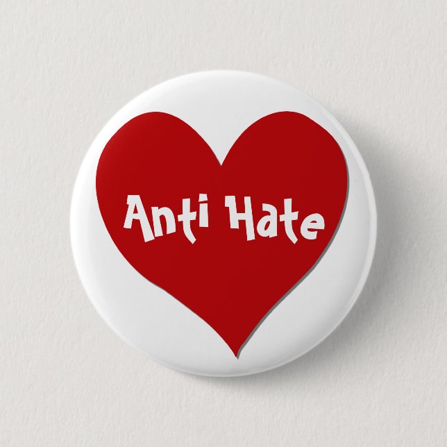 Badge Rond 5 Cm Anti bouton de haine (Devant)
