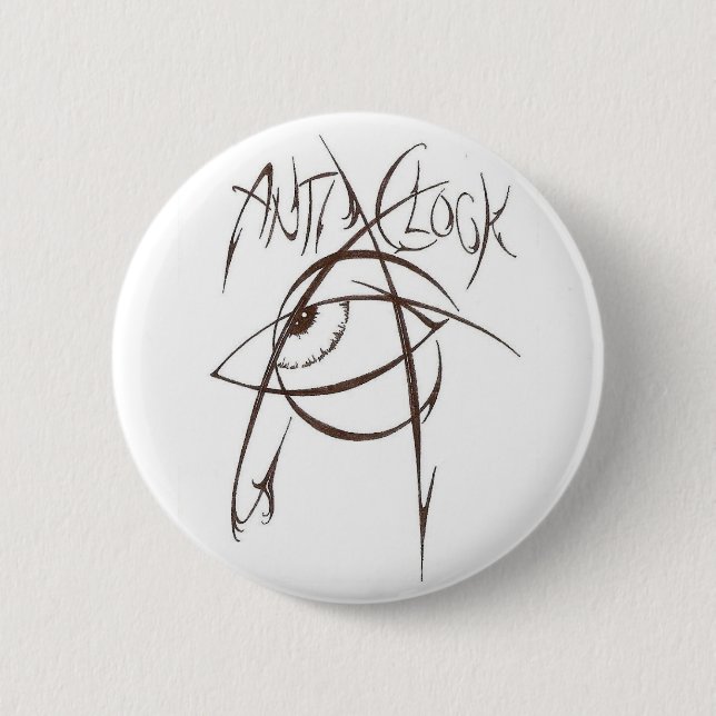 Badge Rond 5 Cm Anti bouton d'horloge (Devant)