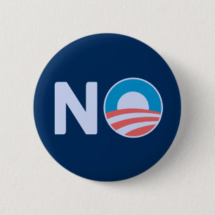 Badge Rond 5 Cm Anti bouton d'Obama