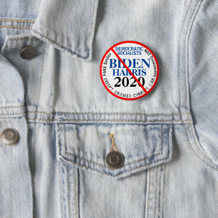 Badge Rond 5 Cm Anti-Democratic Biden Harris Modifier l'année