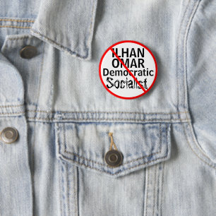 Badge Rond 5 Cm Anti-Ihan Omar Socialiste Démocratique