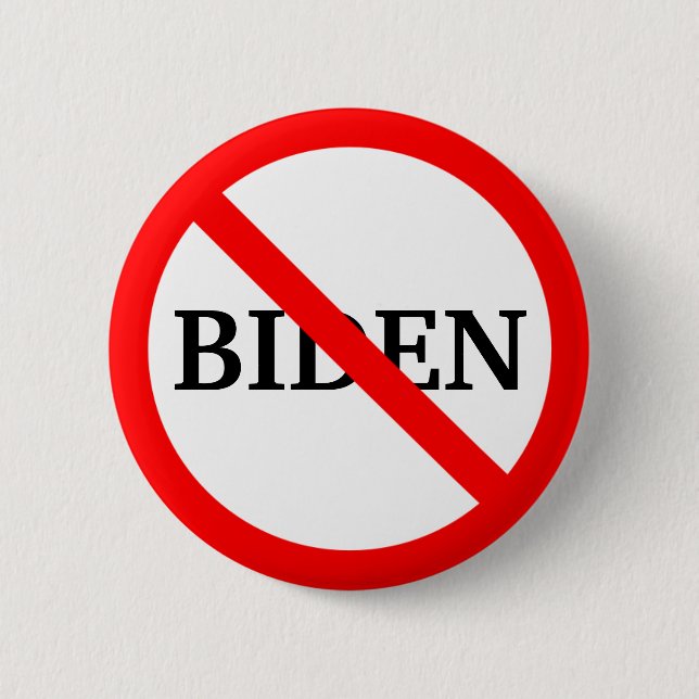 Badge Rond 5 Cm Anti Joe Biden  (Devant)