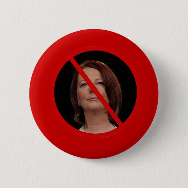 Badge Rond 5 Cm Anti Julia Gillard (Devant)