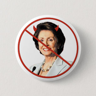 Badge Rond 5 Cm Anti Nancy Pelosi
