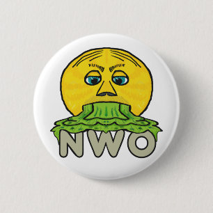 Badge Rond 5 Cm Anti-nouvel ordre mondial