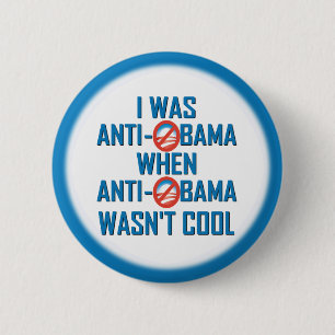 Badge Rond 5 Cm Anti Obama