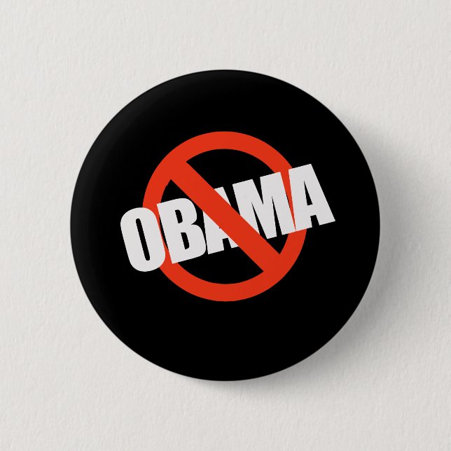 BADGE ROND 5 CM ANTI-OBAMA (Devant)
